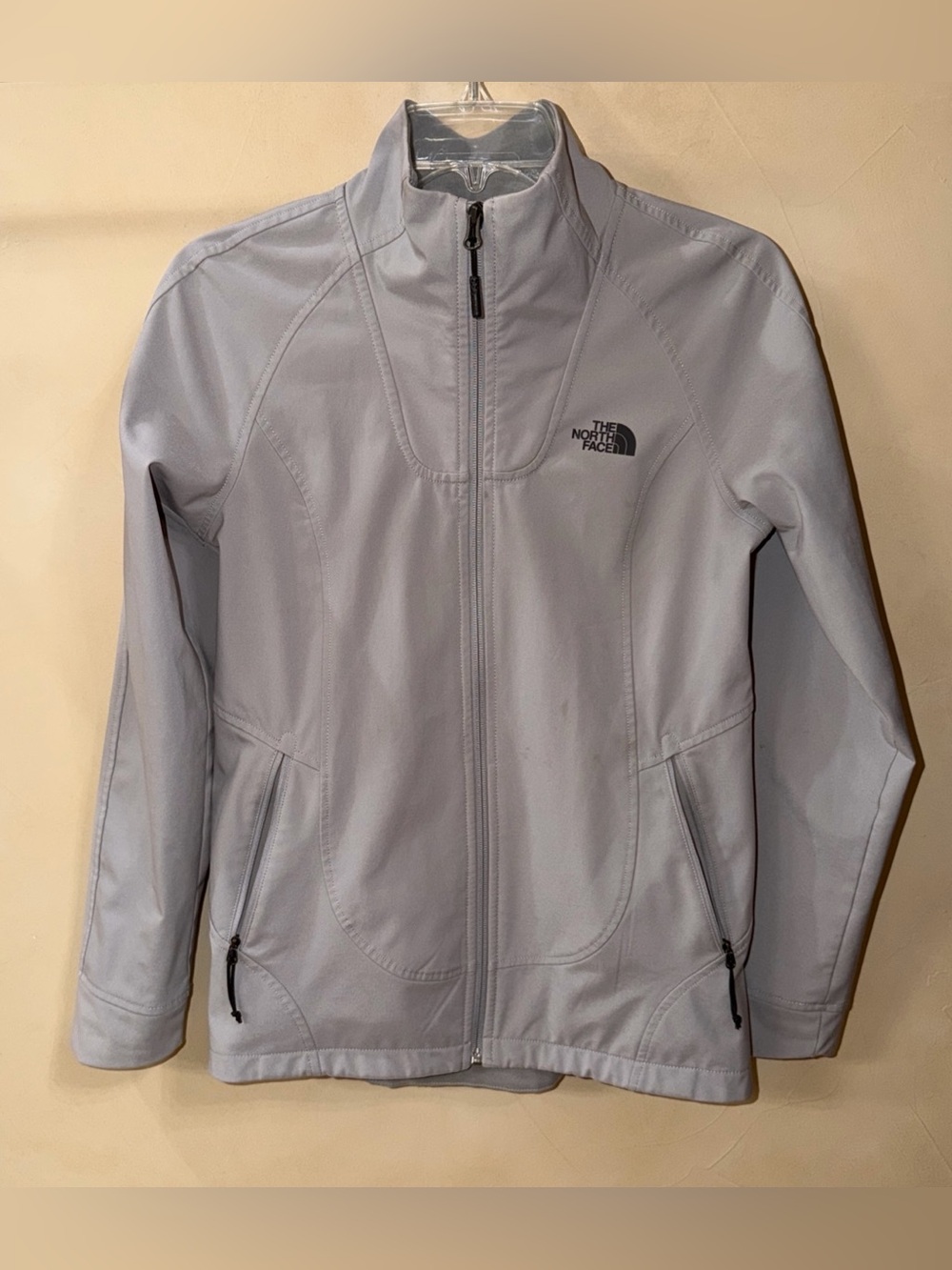 The North Face Calentito Windwall Softshell Jacket Light Grey Lightweight small